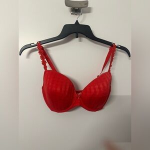 $120!! Marie Jo Avero Bra Red EU 34F (US 34DDD) FREE SHIPPING BRAND NEW